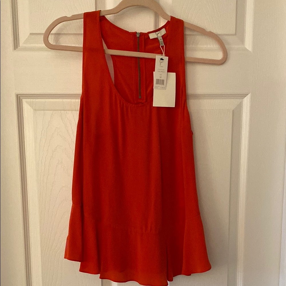 Sleeveless Red Top silk